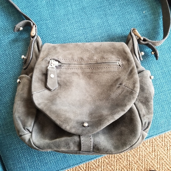 Isabel Marant | Suede Olive Green Crossbody Bag - Picture 1 of 9